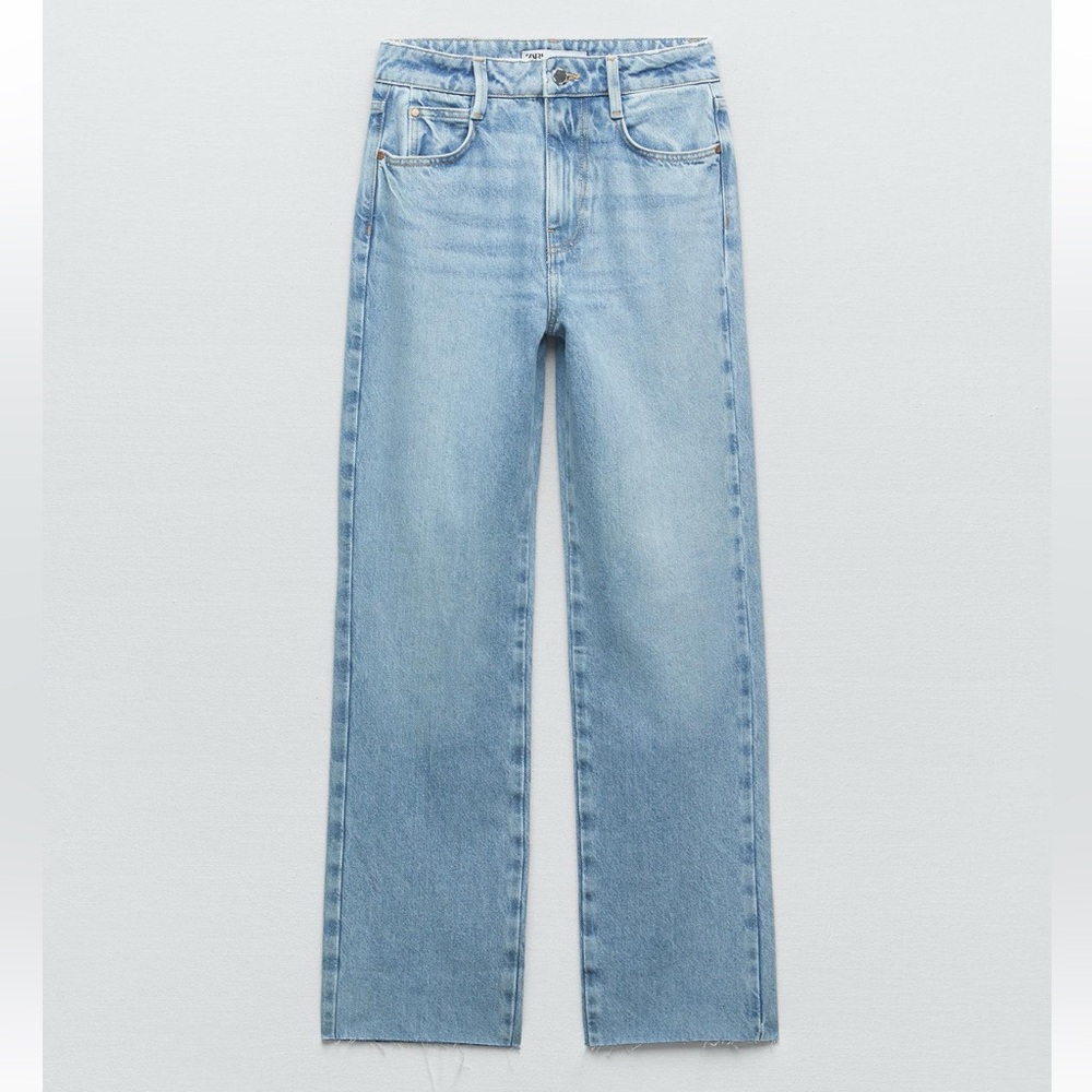 Zara high rise Z1975 straight jeans